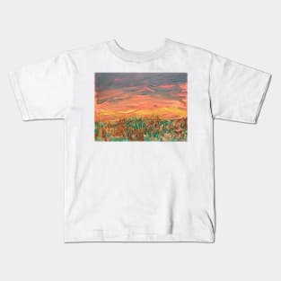 Grassland Sunset Kids T-Shirt